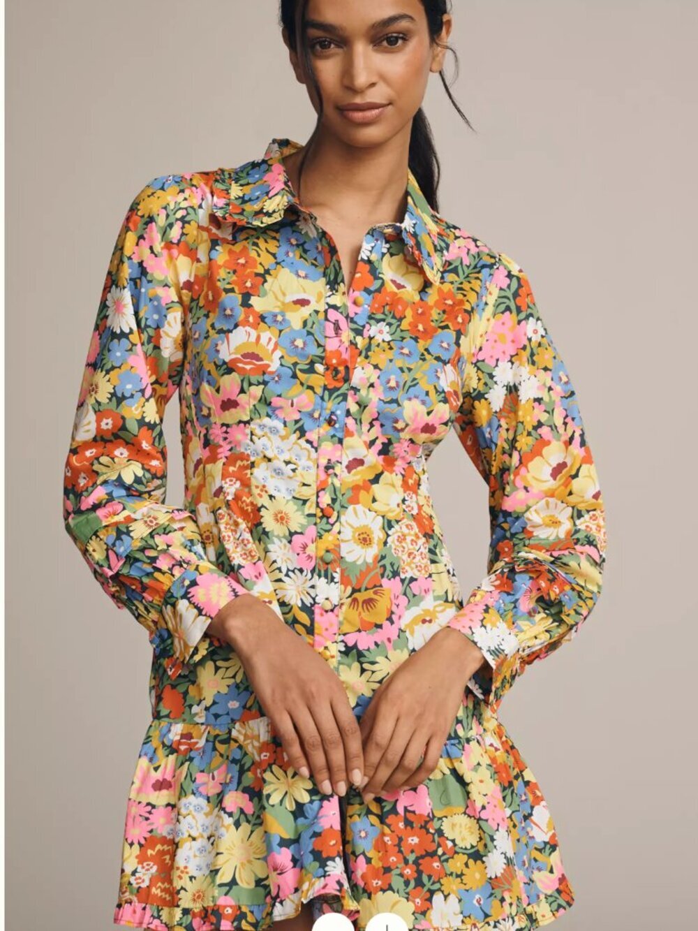 Love The Label x Liberty London Marketa Mini Shirt Dress